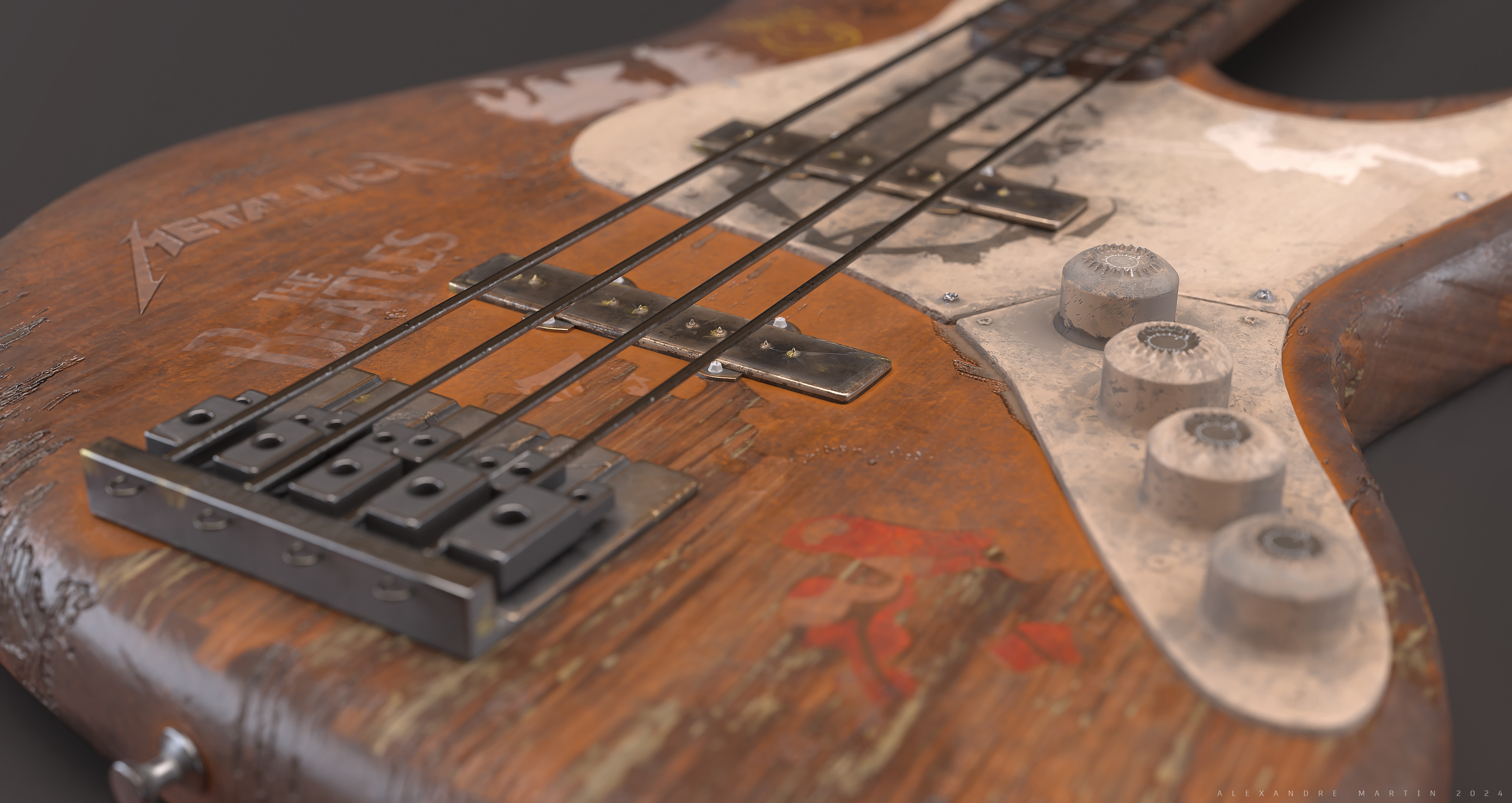 Guitare basse 3D — Alexandre Martin