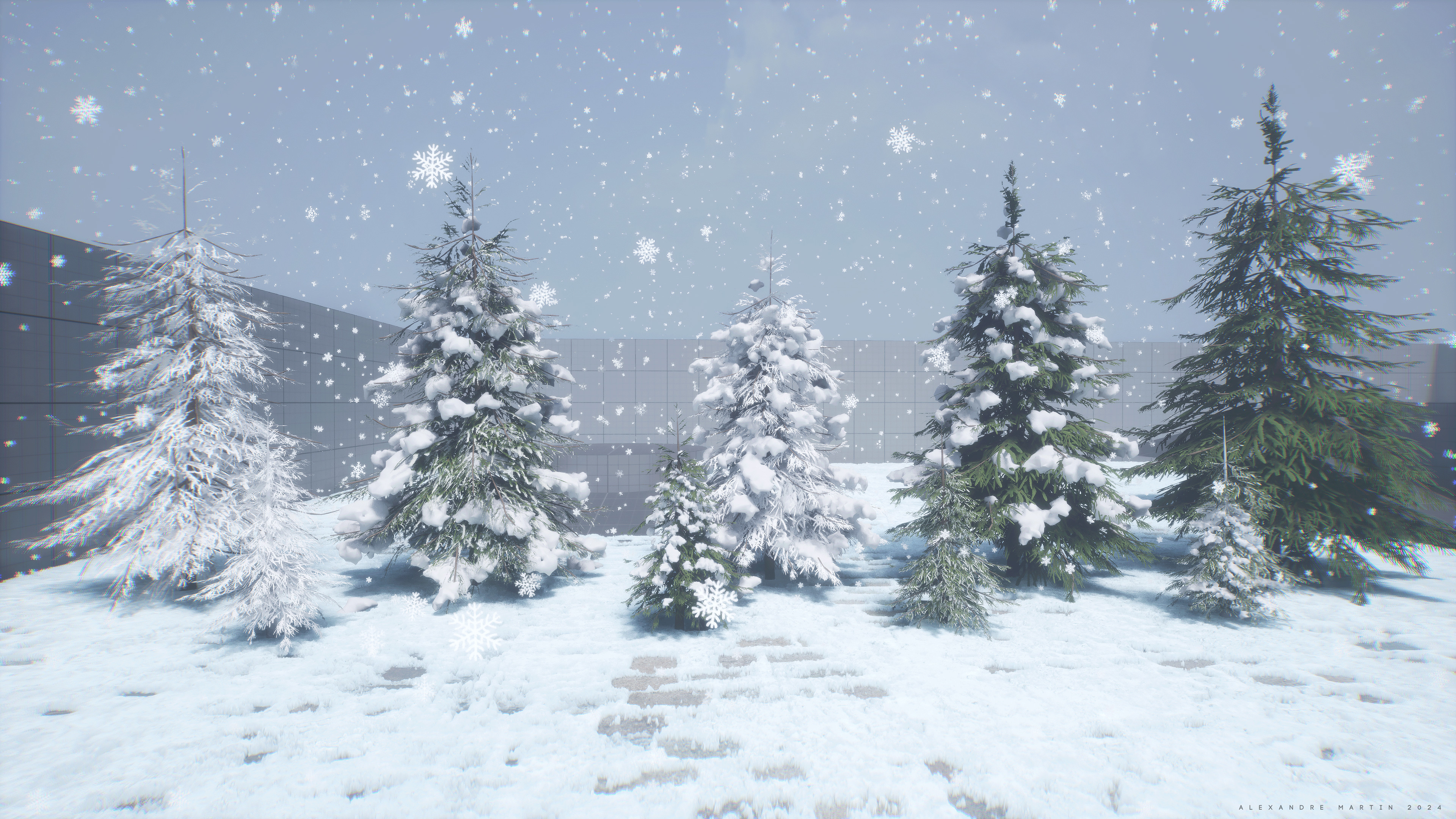 Montagnes enneigées UE5 — Alexandre Martin